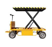 piattaforme aeree Piattaforma elevatrice idraulica a quattro ruote, veicolo manuale for movimentazione a spinta, camion for magazzino for l'industria pesante