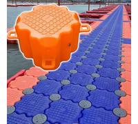 Piattaforme galleggianti, Pontile galleggiante portatile, piattaforma in HDPE ad alta capacità portante(Orange,H 40cm/15.7inch)