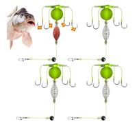 Piattaforme per la pesca delle carpe, impianti di 4x ganci da pesca a