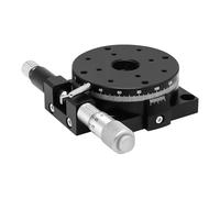 Piattaforme scorrevoli manuali Asse R 80mm RSP80-L Tavolo scorrevole rotante a 360 gradi Piattaforma di regolazione manuale angolo del tavolo Micrometro ottico