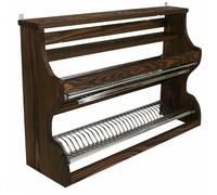 Piattaia in legno vari colori e misure con gocciolatoio inox credenza da parete