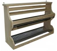 Piattaia in legno vari colori e misure con gocciolatoio inox credenza da parete