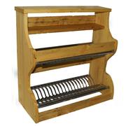 Piattaia in legno vari colori e misure con gocciolatoio inox credenza da parete