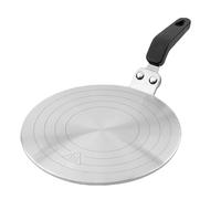 Piattello a Induzione in Acciaio Inox 20 cm, Piastra Adattatrice Universale per Piano Cottura, Disco Convertitore per Moka e Caffettiera Espresso