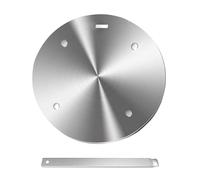 Piattello A Induzione in Acciaio Inox 24 cm, Piastra Adattatrice per Induzione, piastra ad anello convertitore per piano cottura a induzione, per fornelli a gas, con manico staccabile