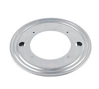 Piattello Rotante in Lamiera Zincata, Piastra Girevole Tonda 9" Nero, Resistente e Antiruggine - Rotazione, Cuscinetto a Sfere Profondo, Perfetto per Mensole Girevoli e (20,3 cm/8 pollici)