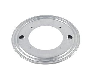 Piattello Rotante in Lamiera Zincata, Piastra Girevole Tonda 9" Nero, Resistente e Antiruggine - Rotazione, Cuscinetto a Sfere Profondo, Perfetto per Mensole Girevoli e (20,3 cm/8 pollici)