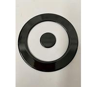 Piattello Smeg corona con centrale copertura smaltata nera lucida