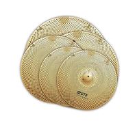 Piatti A Basso Volume Golden Mute Cymbal Set 5 Pezzi Da 14"Hi Hats+16"Crash+18"Crash+20"Ride Per Esercitarsi Piatti per principianti