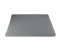 Piatti a goccia tappetino in silicone per cucina, tappetino protettivo per piano cottura a induzione in vetro e tappetino per asciugatura del lavandino, superficie di lavoro (Nero)