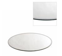Piatti a specchio per centrotavola nuziali rotondi o quadrati da 20/25/30/ o 50 cm., Vetro, Silver, 25 cm ROUND
