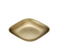 Piatti Acciaio Inox Piatto da portata rotondo rettangolare in metallo vintage, in acciaio inossidabile, for campeggio all'aperto, cibo occidentale, patatine fritte, piatto da dessert(20.3x20.3x3cm)