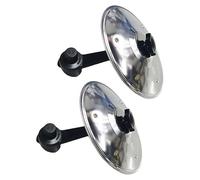 Piatti Crash Per Auto 1/2/3 pezzi Car Crash Cymbal Air Vent Mini Drum Hand-shooting Cymbals Strumento musicale(2Pcs Silver)