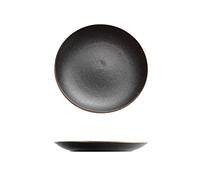 Piatti da dessert Piatto da portata grande in ceramica, bistecca in smalto nero opaco, piatto per pasta, piatto rotondo adatto per antipasti di famiglia e ristoranti Piatti da insalata (dimensioni: 1