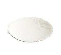 Piatti Da Dessert Piatto da portata occidentale in ceramica bianca, piatto bistecca, zuppa rotondo, cucina for ristoranti, posate for hotel, for insalata di frutta Stoviglie Per La Cena(10 inches)