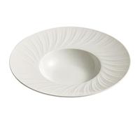 Piatti Da Dessert Piatto da zuppa creativo e semplice, piatto pasta occidentale, in ceramica bianca, insalata Stoviglie Per La Cena(9Inch)