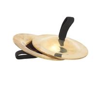 Piatti da dito da 2 pezzi, piatto da crash per strumento a campana 5,5cm con presa facile piatto per batteria jazz ottone con suono nitido per appassionati di musica professionisti