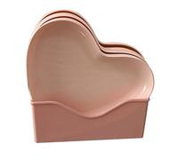 Piatti da portata a forma di cuore, piatti da dessert in plastica leggera, stoviglie da cucina con supporto per feste ed eventi