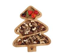 Piatti Da Portata Natalizi In Legno | Vassoio Natalizio In Legno | Tagliere Per Salumi Albero Natale | Piatti Per Antipasti Natalizi Piattos Frutta | Vassoio Per Alimenti Con Campane Natale Per Casa