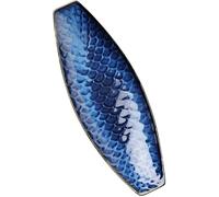 Piatti da portata riutilizzabili Piatto giapponese di sashimi, piatto lungo, piatto da dessert freddo, piatto di pesce, vaso in ceramica creativo cambiato al forno piatto per sushi bistecca insalata