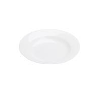 Piatti da pranzo Piatto fondo rotondo semplice in ceramica bianca da 8 pollici for antipasti, cucina, dessert, cottura al forno, stoviglie Piatti da pranzo in ceramica