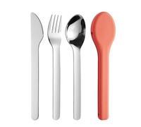 Piatti da viaggio, set di utensili da viaggio, set di stoviglie riutilizzabili posate portatili in acciaio inox - forchetta per cucchiaio in tour, stoviglie per , escursionismo, escursionismo