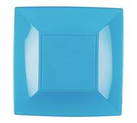 Piatti Dessert Quadrati Nice Turchesi 18x18 cm 25pz GOLDPLAST - Feste Buffet