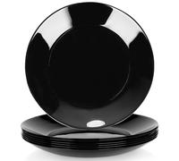 Piatti Dessert Vetro Opalino Nero Quadrati Servizio Dolce 18cm 6 Pezzi Vilde