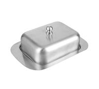 piatti di burro di ceramica, Burriera da cucina in acciaio inossidabile argentato con coperchio, contenitore for formaggi e portapiatti