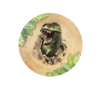 Piatti di carta con dinosauri 22,5 cm, 6 pz
