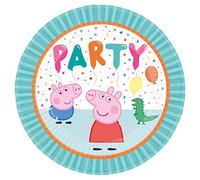 Piatti di carta Peppa Pig (23 cm) - Dinosauro