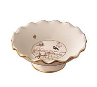 Piatti di esposizione di caramelle, ciotola di frutta leggera, squisito piastra di frutta secca dipinta a mano ceramica ciotola decorativa