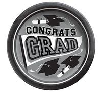 Piatti di laurea - 20 cm | Argento | Rotondi | 20 pezzi.