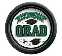 Piatti di laurea - 6 3/4" | Verde | Rotondo | 20 pz.