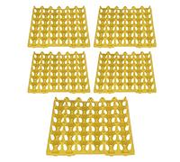 Piatti di plastica piatto di uova casse di uova vassoio per uova vassoio 30 celle extra grandi impilabili con un contenitore sicuro per il trasporto di uova di conservazione delle (Giallo)