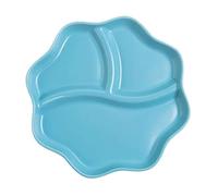 Piatti divisi per la cena, Piastra di controllo delle porzioni in tinta unita, Piastra di controllo delle porzioni in ceramica for perdita di peso, Piatti a scomparti, Piastra divisa-Rosa-8 pollici (