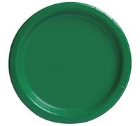 Unique-Piatti Ecologici in Carta-23 cm-Colore Verde Smeraldo-Confezione da 16, Emerald Green, 31850EU