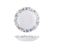 Piatti europei di pizzo | Stoviglie progettate a mano resistenti al calore per uso domestico -8,5 "piatto profondo del pizzo