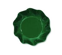 Piatti Fondi di Carta a Petalo Verde Scuro 18,5 cm Extra 10 pezzi