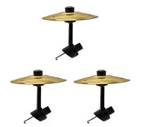 Piatti for incidenti automobilistici, ornamenti montati su veicoli, strumenti a percussione creativi for prese d'aria for auto, mini tamburo for auto in ferro con clip, decorazioni e regali(3PCS Gold)