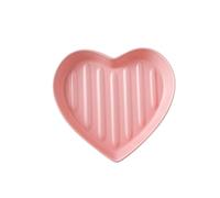 Piatti gratinati Pirofila in ceramica a forma di cuore for snack e piatto da dessert(Pink)