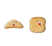 Piatti In Ceramica for Pane Dei Cartoni Animati, Forme Creative Di Croissant/toast/pagnotta, Stoviglie Divertenti for Spuntini E Decorazioni for La Tavola(E)