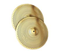 Piatti In Lega Silenziosi Da 2 Pezzi A Basso Volume Piatti Hi-hat Da 13 Pollici Per Set Di Batteria Per Strumenti A Percussione Set di Piatti per Batteria (Color : Gold)