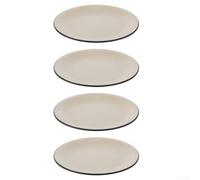 Piatti leggeri in melamina, 22 cm, design resistente alle cadute, colore marrone