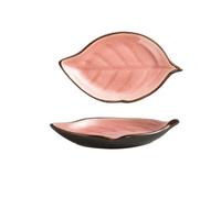 Piatti Moderni Il piatto for snack in ceramica a forma di foglia contiene nachos, patatine, hot corn dog, gelato e altro ancora Servizio Piatti(B)