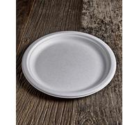 Piatti monouso diam.26cm in polpa di cellulosa - 50pz - BIODEGRADABILI e COMPOSTABILI