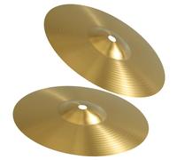 Piatti Oro 2 Crash Ottone Pezzi, per Batteria | Compatibili Jazz Drums e Drum Set, Leggeri e Portatili, Bordi Lisci senza Bave, Finitura Oro