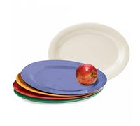 Piatti Ovale 25,5X18 Cm Melamina Nero - 15 Unitá