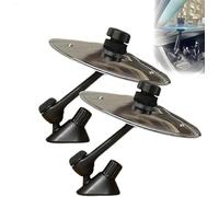 Piatti per auto, piatti con simbolo dell'auto, mini piatti facili da agganciare per gli amanti della musica, rendi la tua guida più divertente, installazioni facili,2pcs (argento)