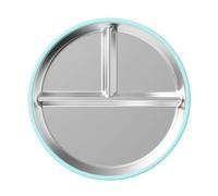Piatti per bambini in acciaio inossidabile con base a ventosa sicura promuove la varietà e riduce gli sprechi alimentari per i bambini (blu)